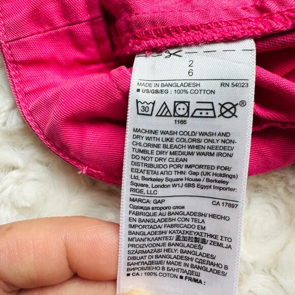 GAP Summer Shorts Palm Springs Pink Cotton Preppy Classic Womens Sz 2R 3" Inseam - Picture 7 of 8